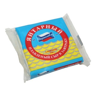 Сыр плавленный РЗПС ломтики Янтарный 25% 150г